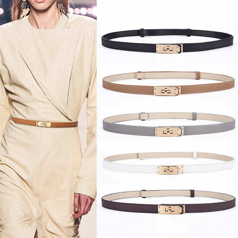 Versatile Retro Waist Decoration Women's Fine Belt女士细腰带