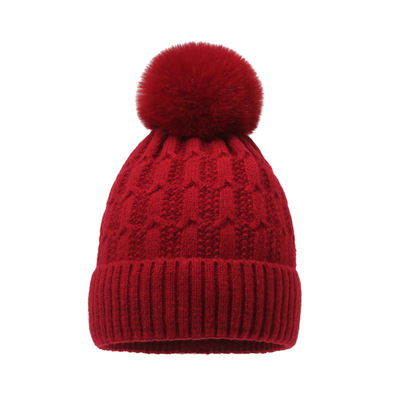 Autumn Winter Men Women Knitted Hat Solid Color Soft Thick F