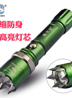 户外可伸缩攻击头强光变焦LED充电手电筒Q5灯芯车用防身高亮远射