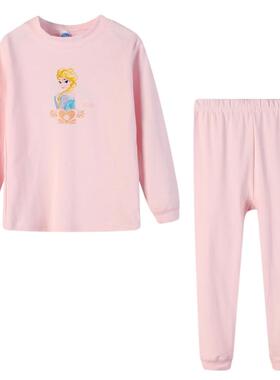 包邮迪士尼少儿内衣28876舒肤软棉女童小高领内衣套装纯棉内衣套