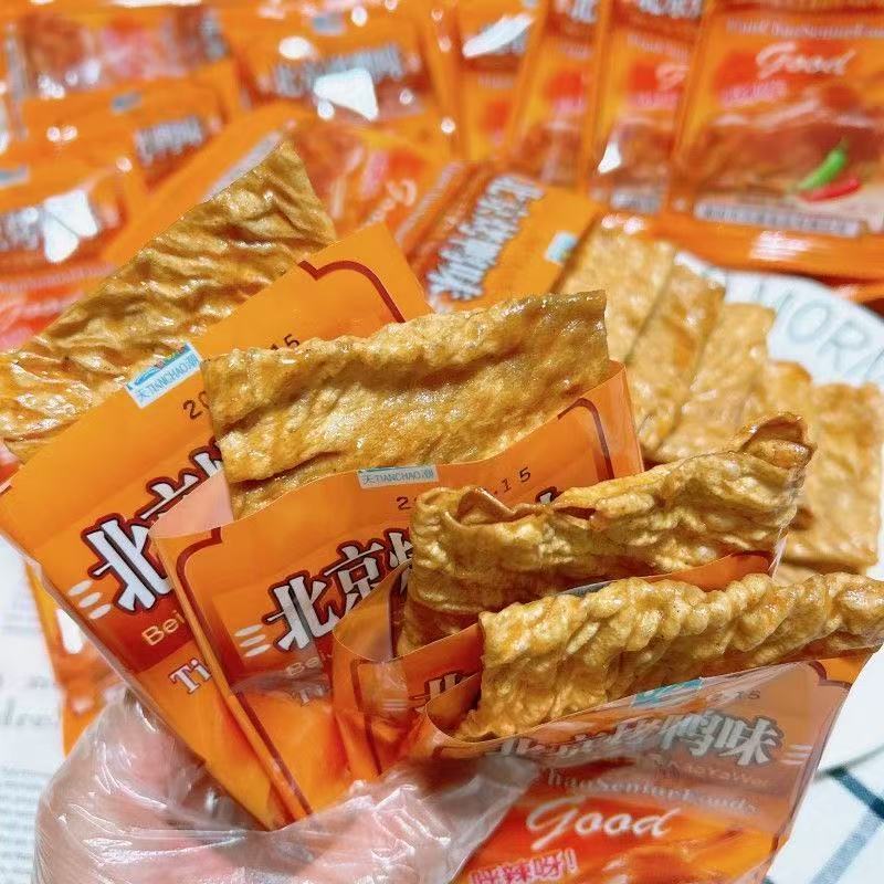 天潮北京烤鸭甜辣童年怀旧8090麻辣味休闲儿时豆制品零食批发