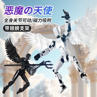 爆款磁吸幸运Dummy多全关节可动百变人偶拼装手办DIY模型男孩玩具