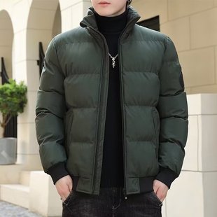2024棉衣男士 宽松防风保暖棉服休闲可翻立领羽绒棉外套 秋冬季 新款