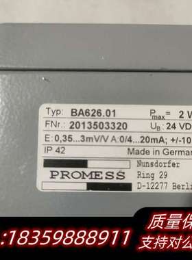 PROMESS电位器BA626.01，型号BA626询价