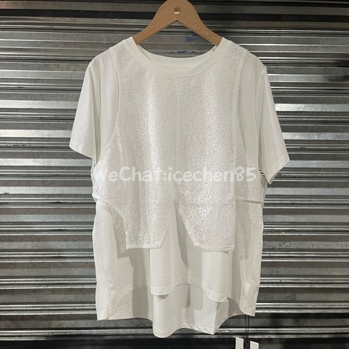 特价  素夏susa16268港风短袖圆领纯色假两件上衣