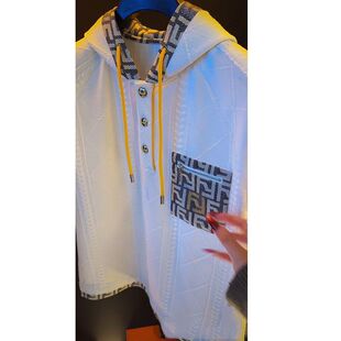 衫 男装 口袋拉链设计感短袖 痞帅拼接撞色连帽小众潮流宽松夏季 新款