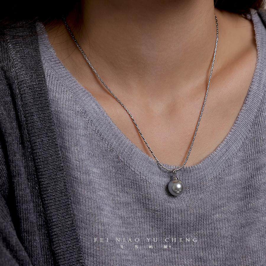 经典款！奶奶灰简约珍珠项链