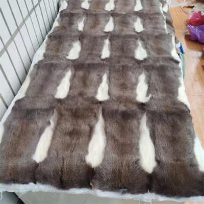 灰鼠皮拼接褥子毯子皮毛一体