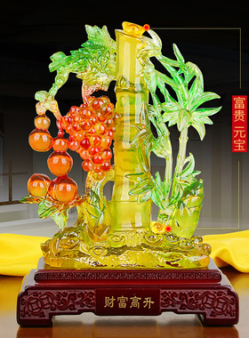 竹子摆件招财富节节高客厅工艺品