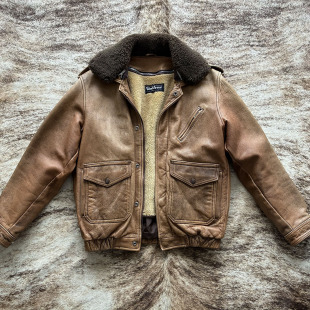 早期Wind 复古机械师飞行A2做旧皮衣 Armor风暴铠甲美式