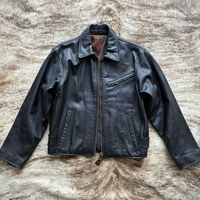 早期老版本美国往事怀旧1930猎装短款报童皮衣