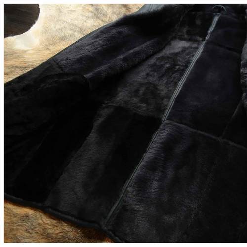 意大利制 1990s暗夜都市猎人意式优雅羊皮毛一体