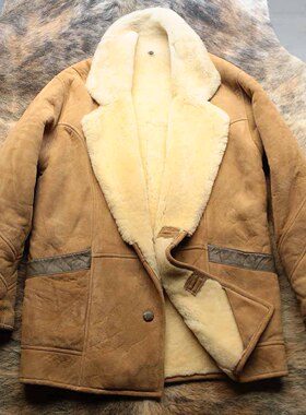 新西兰制 原始复古主义 厚软舒适天然皮毛一体