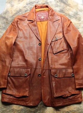 早期西部世界 黄石颓废复古大师农场主日落猎装皮衣