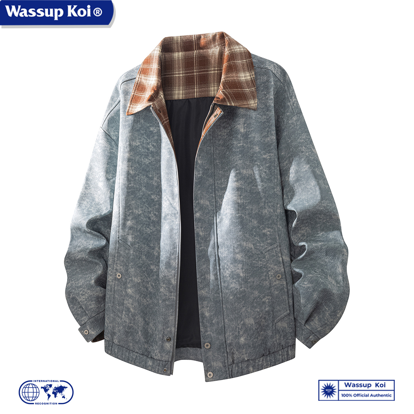 WASSUPKOI哈林顿琥珀风牛仔夹克