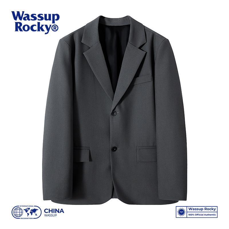 WASSUPROCKY高级感垫肩西装外套