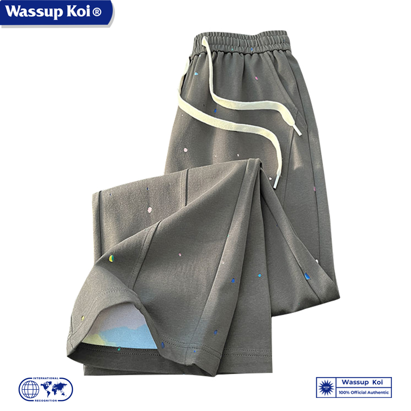 WASSUPKOI宽松阔腿直筒休闲裤子