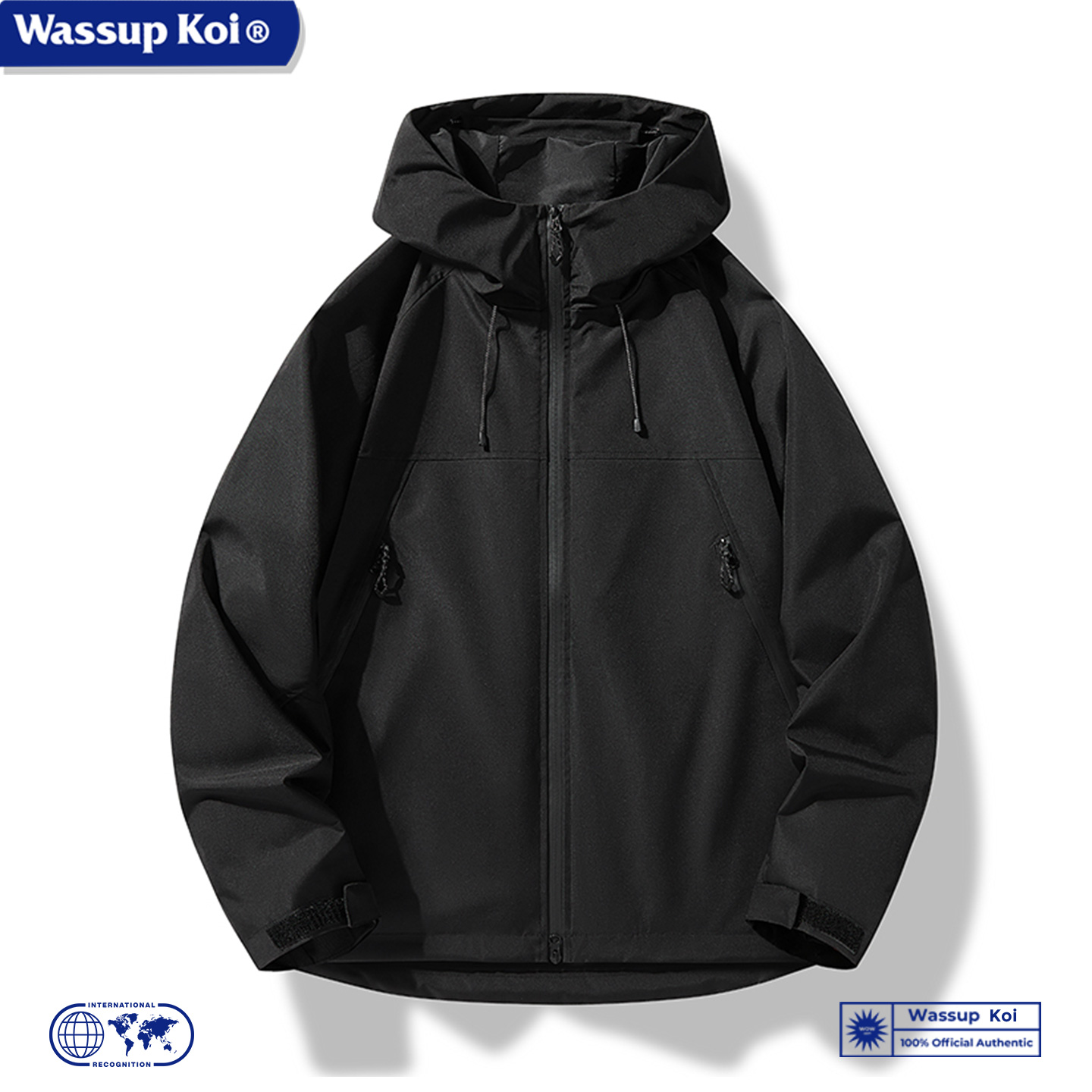 WASSUP KOI户外软壳三合一冲锋衣防风防水速干登山机能棉服男夹克