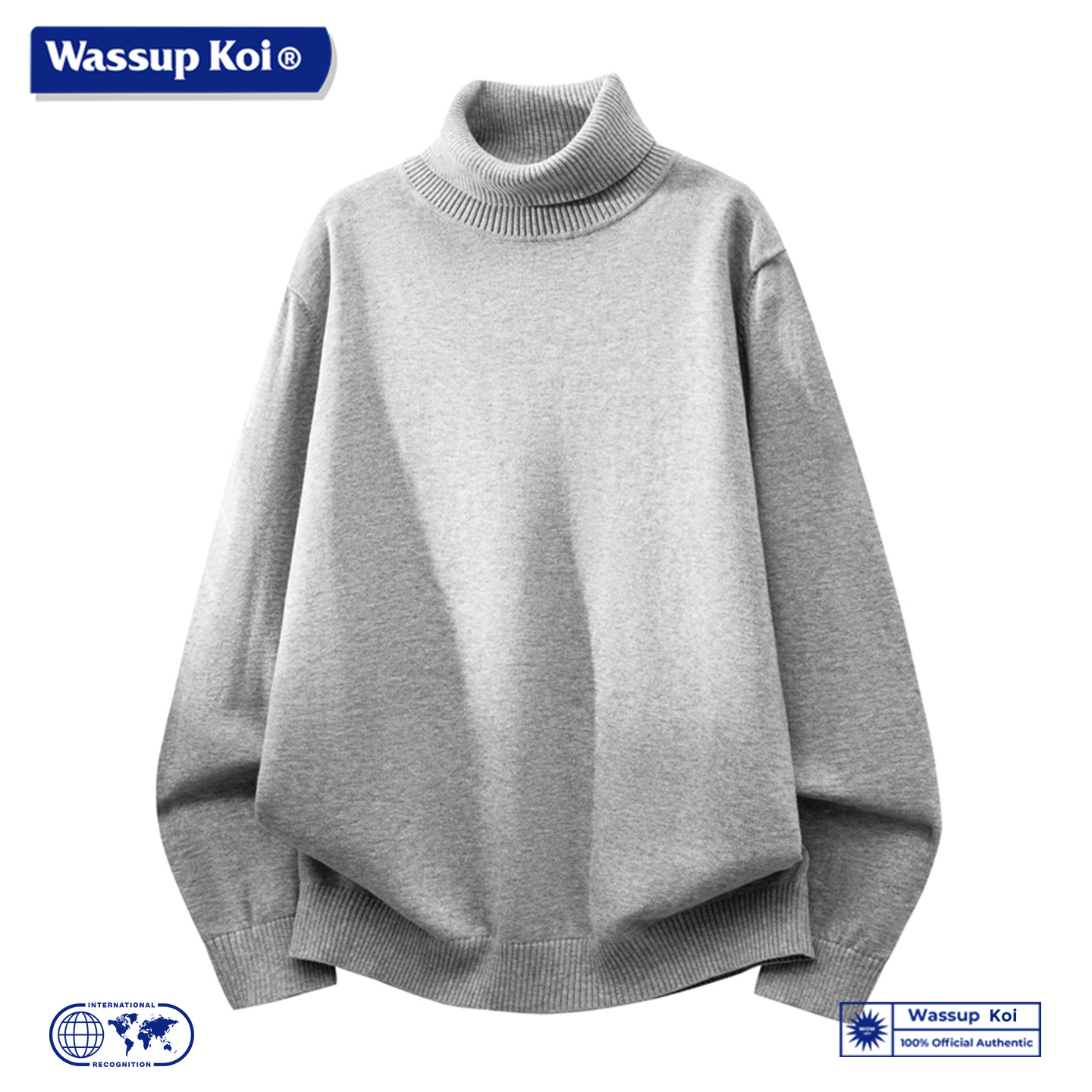WASSUP高领毛衣男款秋冬宽松休闲
