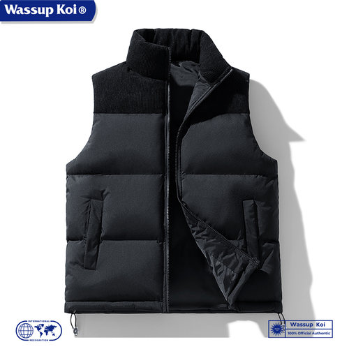 WASSUPKOI羽绒棉服马甲男灯芯绒