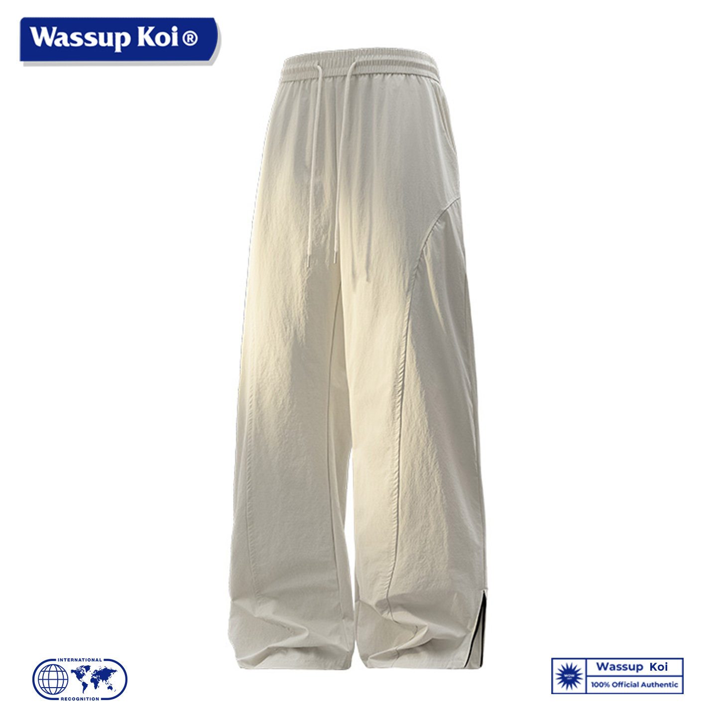 WASSUP KOI联名美式潮流复古直筒裤男宽松休闲长裤系绳工装裤子男,男装,休闲裤,淘宝优惠券,粉丝福利购,淘宝优惠卷