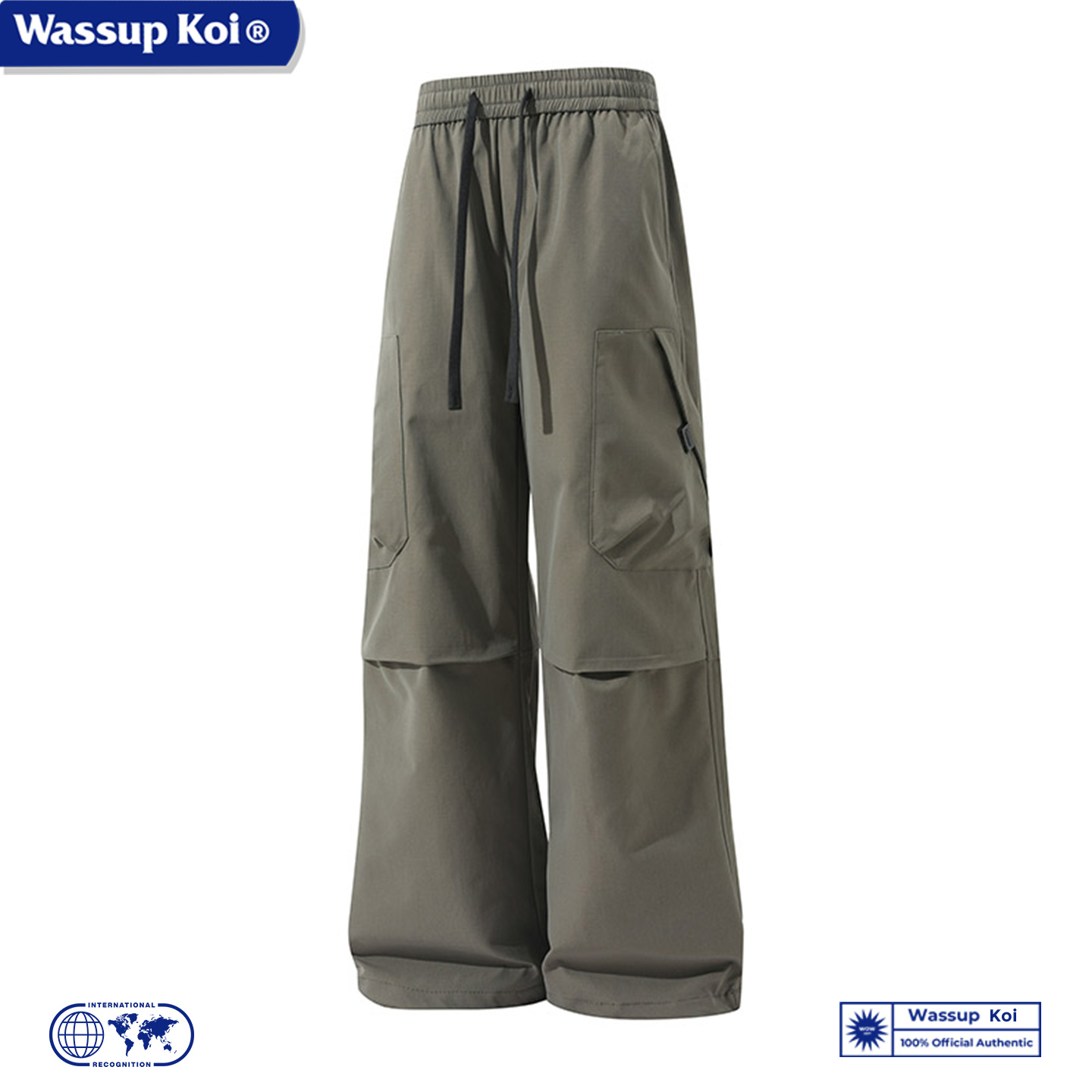 WASSUPKOI直筒速干冰丝工装裤子