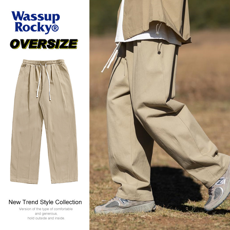 WASSUPROCKY复古立体工装裤子男