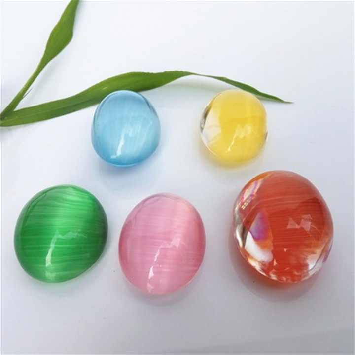 珍藏版黑黄粉红蓝猫眼石吊坠效应强椭圆形蛋面美观时尚挂坠男女款