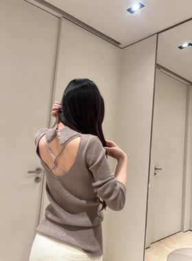 DUCHUNZI 私服线细闪全毛 前后两穿打底半高领小性感内搭针织女