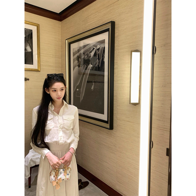 DUCHUNZI老钱bc感亚麻衬衫