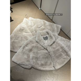 DUCHUNZI 新链接贵妇的斗篷獭兔皮草 对版雷克斯A级獭兔毛秋冬女