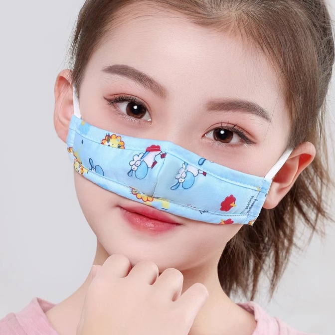 儿童鼻子过敏防护鼻罩棉布卡通图案防风防寒过敏流鼻涕保暖个性