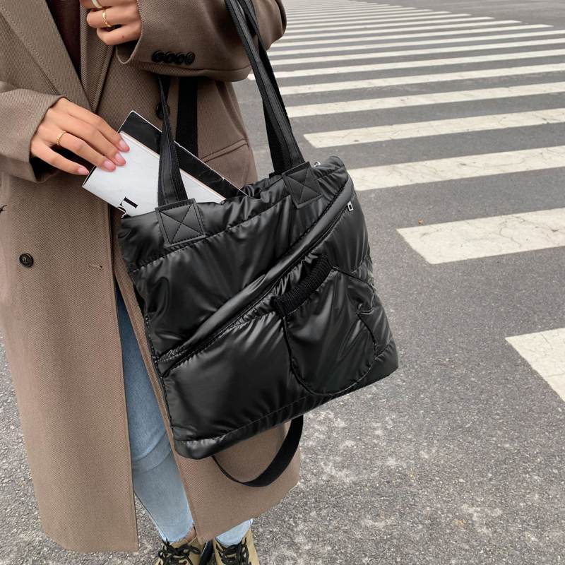 棉女包手提包羽绒包韩版图片