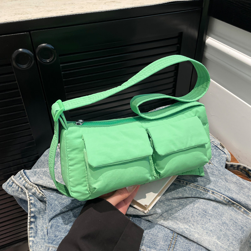 韩国ins2025春季新款糖果色小清新单肩斜挎包包女大容量通勤包潮