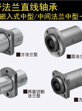 替换米思米LHISD6/8/10/12/13/16/20/25/30带法兰直线轴承
