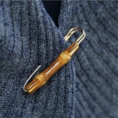 复古文艺竹节毛衣大别针 竹子别针 棉麻开衫 扣披肩扣竹节胸针