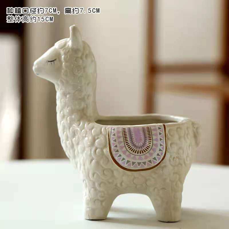 卡通多肉花盆陶瓷ins家用花架透气盆可爱动物个性精致小号肉肉盆,鲜花速递/花卉仿真/绿植园艺,花盆,淘宝优惠券,粉丝福利购,淘宝优惠卷