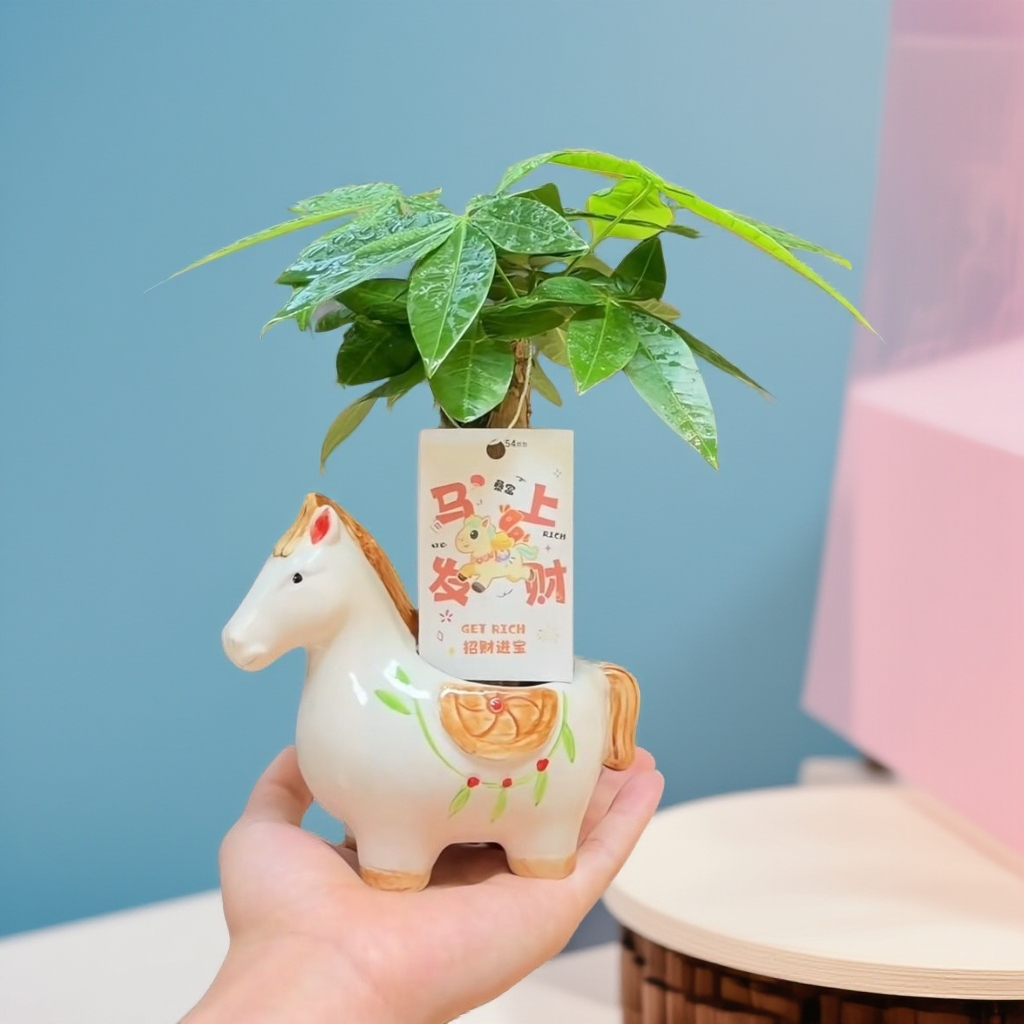 2026新款马到成功花盆手绘马花盆创意多肉花盆粗气陶瓷盆卡通盆,鲜花速递/花卉仿真/绿植园艺,花盆,淘宝优惠券,粉丝福利购,淘宝优惠卷