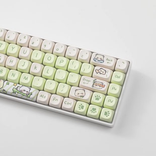 moa高度奶绿熊猫键帽热升华适配s99 vgn98黑吉蛇 腹灵 艾石头 等