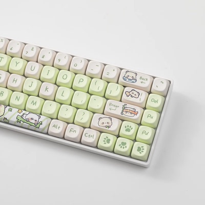 moa高度奶绿熊猫键帽热升华适配s99 vgn98黑吉蛇 腹灵 艾石头 等