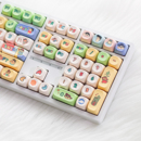 H108机械键盘有线无线蓝牙全键无冲女生办公游戏可爱RGB灯光静音