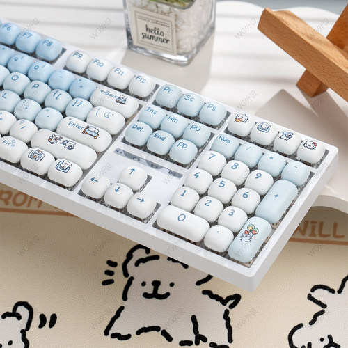108键机械键盘三模RGB卡通