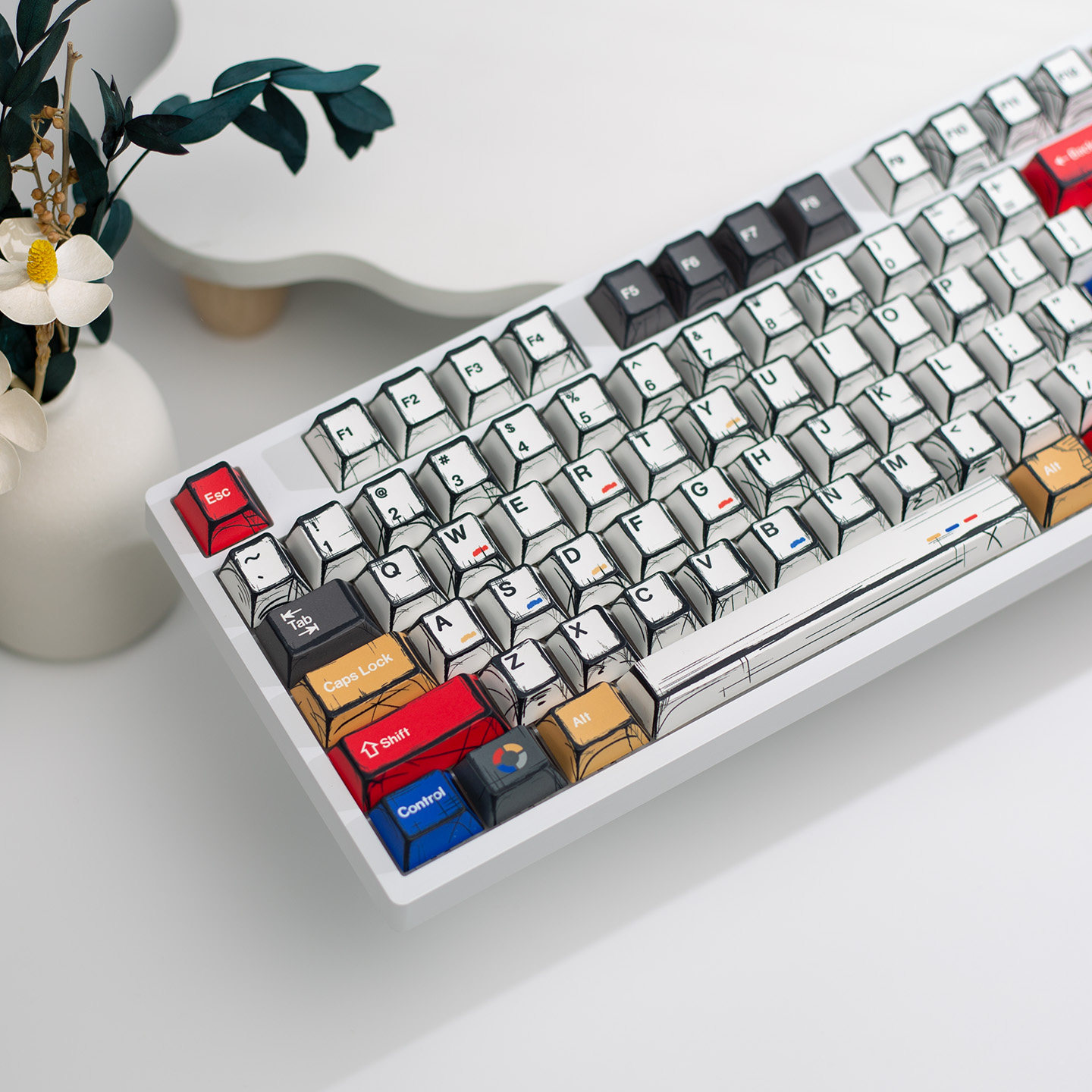 机械键盘108键电竞游戏笔记本电脑键盘台式男女生办公静音有线