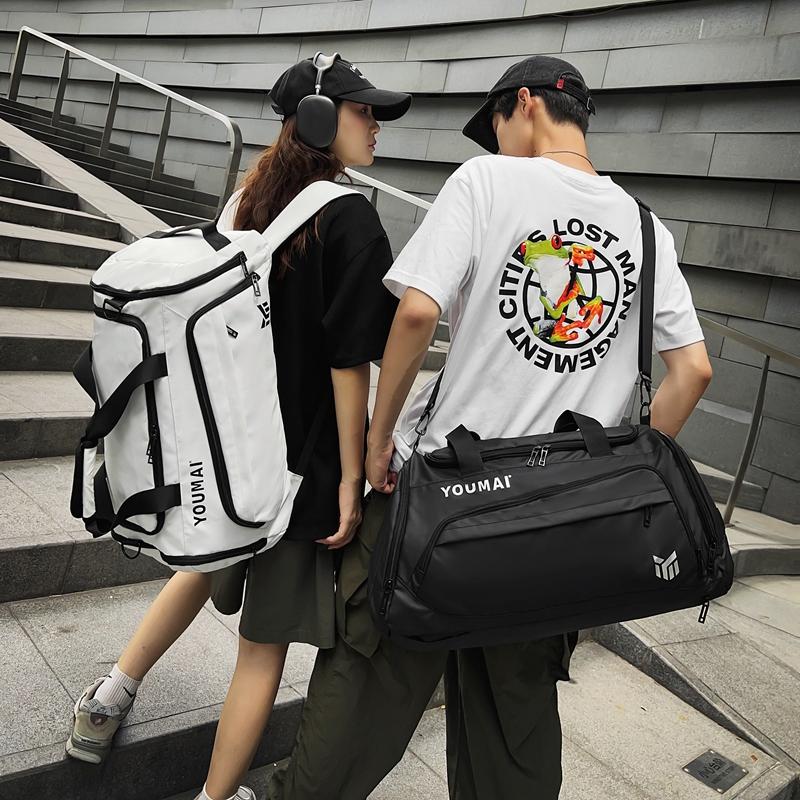 潮流时尚旅行包大容量可套拉杆单肩斜挎双肩背包多功能短途住宿包