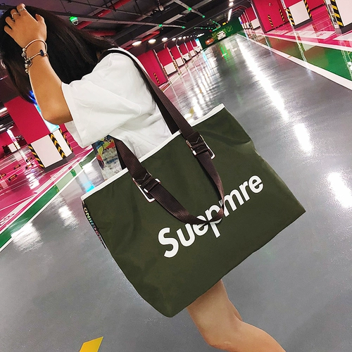 Сумка для путешествий, портативная сумка через плечо, брендовая спортивная вместительная и большая спортивная сумка, популярно в интернете, в корейском стиле