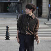 复古垂坠感ins风高级感设计感慵懒松弛感格子衬衫 Eli 格林那达