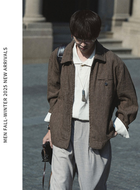 ELI【青橘】春季水洗亚麻混纺肌理夹克休闲通勤上衣外套