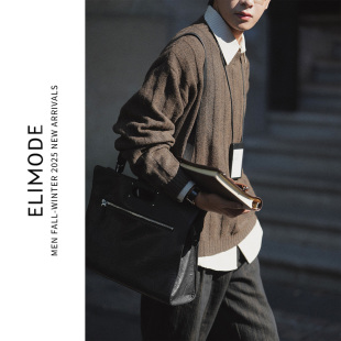 ELI 抗起球工艺亲肤慵懒套头圆领针织毛衣上衣外套秋冬 安道尔