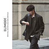 澳洲美利奴精纺羊毛高支毛呢戗驳领复古双排扣西装 ELI 情书 冬