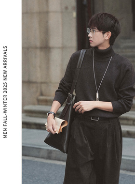 ELI【冬栗】可机洗高领羊毛混纺修身打底衫软糯针织内搭毛衣秋冬